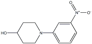 1-(3-硝基苯基)-4-羟基哌啶 结构式