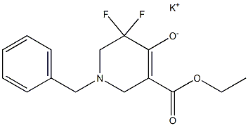 potassium 1-benzyl-5-(ethoxycarbonyl)-3,3-difluoro-1,2,3,6-tetrahydropyridin-4-olate 结构式