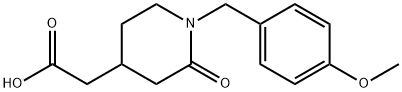 2-(1-(4-methoxybenzyl)-2-oxopiperidin-4-yl)acetic acid 结构式