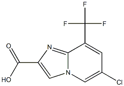 6-CHLORO-8-(TRIFLUOROMETHYL)IMIDAZO[1,2-A]PYRIDINE-2-CARBOXYLIC ACID 结构式