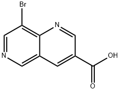 8-溴-1,6-萘啶-3-羧酸 结构式