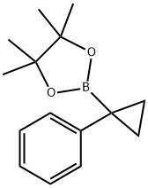 4,4,5,5-tetramethyl-2-(1-phenylcyclopropyl)-1,3,2-dioxaborolane 结构式