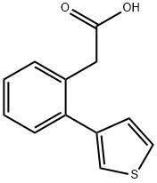 2-(2-(thiophen-3-yl)phenyl)acetic acid 结构式