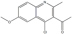 1-(4-Chloro-6-methoxy-2-methyl-quinolin-3-yl)-ethanone 结构式