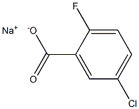 5-氯-2-氟苯甲酸钠 结构式