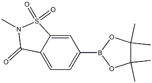 1,1-dioxy-2-methyl-6-(4,4,5,5-tetramethyl-1,3,2-dioxaborolan-2-yl)benzo[d]isothiazol-3(2H)-one 结构式