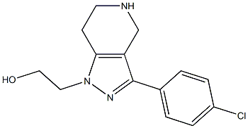 2-(3-(4-chlorophenyl)-4,5,6,7-tetrahydro-1H-pyrazolo[4,3-c]pyridin-1-yl)ethanol 结构式