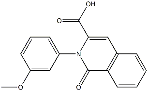 2-(3-methoxyphenyl)-1-oxo-1,2-dihydroisoquinoline-3-carboxylic acid 结构式