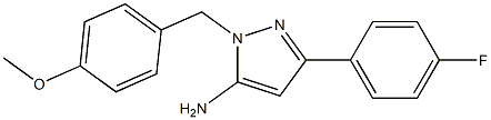 3-(4-fluorophenyl)-1-(4-methoxybenzyl)-1H-pyrazol-5-amine 结构式