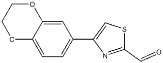 4-(2,3-dihydrobenzo[b][1,4]dioxin-6-yl)thiazole-2-carbaldehyde 结构式