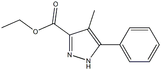 ethyl 4-methyl-5-phenyl-1H-pyrazole-3-carboxylate 结构式