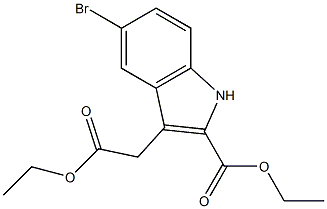 ethyl 5-bromo-3-(2-ethoxy-2-oxoethyl)-1H-indole-2-carboxylate 结构式