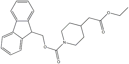 ETHYL N-FMOC-4-PIPERIDINEACETATE 结构式