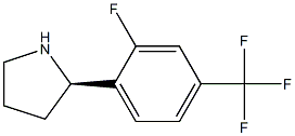 (R)-2-(2-fluoro-4-(trifluoromethyl)phenyl)pyrrolidine 结构式