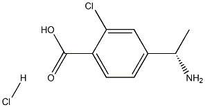 (S)-4-(1-aminoethyl)-2-chlorobenzoic acid hydrochloride 结构式