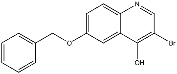 6-Benzyloxy-3-bromo-quinolin-4-ol 结构式