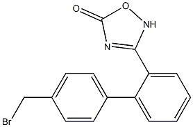 3-(4'-(bromomethyl)-[1,1'-biphenyl]-2-yl)-1,2,4-oxadiazol-5(2H)-one 结构式