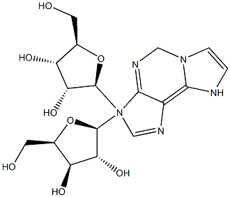 化合物 1,N6-ETHENO-9-(B-D-XYLOFURANOSYL)ADENOSINE 结构式