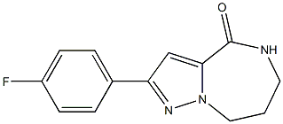 2-(4-FLUOROPHENYL)-5,6,7,8-TETRAHYDROPYRAZOLO[1,5-A][1,4]DIAZEPIN-4-ONE 结构式