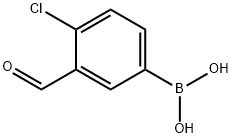 4-Chloro-3-formylphenylboronic acid 结构式