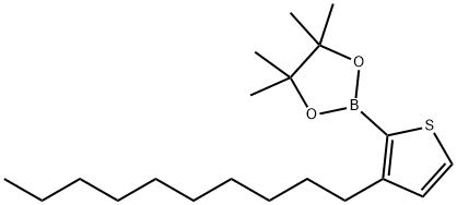 2-(3-decylthiophen-2-yl)-4,4,5,5-tetramethyl-1,3,2-dioxaborolane 结构式