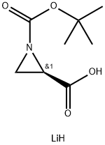 (R)-1-(叔丁氧羰基)氮丙啶-2-羧酸锂 结构式