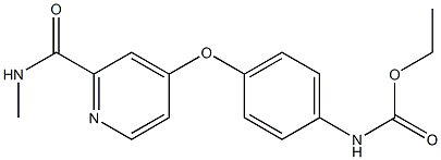 4-(2-甲酰胺基-4-吡啶氧基)-苯胺基甲酸乙酯 结构式