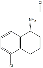 (R)-5-氯-1,2,3,4-四氢萘-1-胺盐酸盐 结构式