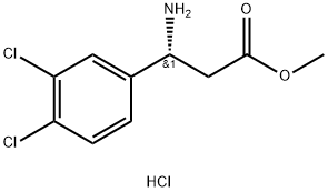 (R)-3-氨基-3-(3,4-二氯苯基)丙酸甲酯盐酸盐 结构式