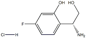 (R)-2-(1-氨基-2-羟乙基)-5-氟苯酚盐酸盐 结构式