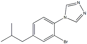 4-(2-bromo-4-isobutylphenyl)-4H-1,2,4-triazole 结构式