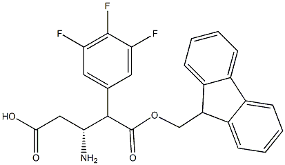 FMOC(R)-3-氨基-4-(3,4,5-三氟苯基)丁酸 结构式