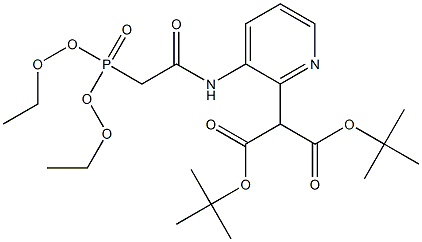 di-tert-butyl 2-(3-(2-(diethoxyphosphoryl)acetamido)pyridin-2-yl)malonate 结构式