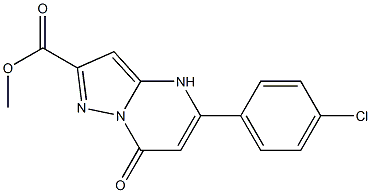 5-(4-Chloro-phenyl)-7-oxo-4,7-dihydro-pyrazolo[1,5-a]pyrimidine-2-carboxylic acid methyl ester 结构式