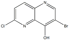 3-Bromo-6-chloro-[1,5]naphthyridin-4-ol 结构式