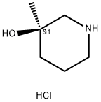 (3R)-3-甲基哌啶-3-醇盐酸盐 结构式