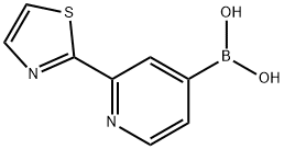 (2-(thiazol-2-yl)pyridin-4-yl)boronic acid 结构式