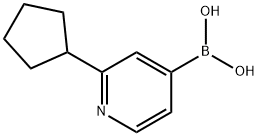 (2-cyclopentylpyridin-4-yl)boronic acid 结构式
