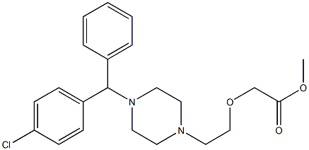 methyl 2-(2-(4-((4-chlorophenyl)(phenyl)methyl)piperazin-1-yl)ethoxy)acetate 结构式