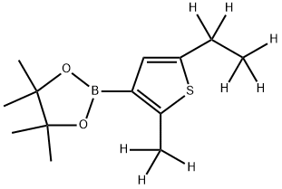 (2-Methyl-5-ethyl-d8)-thiophene-3-boronic acid pinacol ester 结构式
