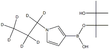 1-(n-Propyl-d7)-pyrrole-3-boronic acid pinacol ester 结构式