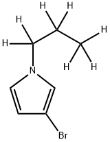 3-Bromo-1-(n-propyl-d7)-pyrrole 结构式