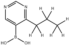 4-(n-Propyl-d7)-pyrimidine-5-boronic acid 结构式