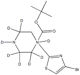 4-Bromo-2-[N-Boc-(piperazin-d8)-1-yl]thiazole 结构式