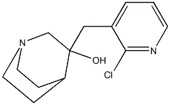 3-((2-氯吡啶-3-基)甲基)奎宁环-3-醇 结构式