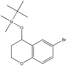 ((6-溴色烷-4-基)氧代)(叔-丁基)二甲基硅烷 结构式