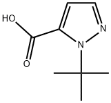 1-(叔丁基)-1H-吡唑-5-羧酸 结构式