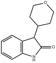 3-(四氢-2H-吡喃-4-基)二氢吲哚-2-酮 结构式