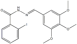 2-iodo-N'-(3,4,5-trimethoxybenzylidene)benzohydrazide 结构式