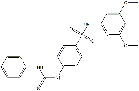 4-[(anilinocarbonothioyl)amino]-N-(2,6-dimethoxy-4-pyrimidinyl)benzenesulfonamide 结构式